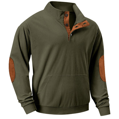 Pull-over en tricot confortable pour hommes avec col moderne et coudières renforcées Chic und Stil