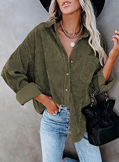 Chemise-blouse casual en velours pour femmes Chic und Stil