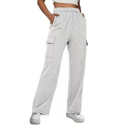 Casual cargo pants for women with elastic waistband and practical side pockets Chic and Style