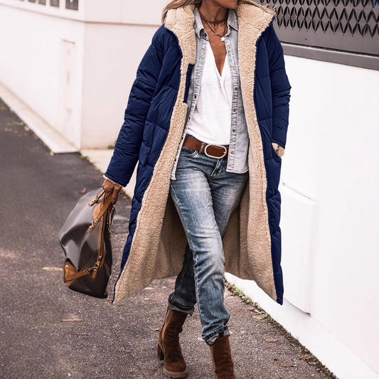 Ladies Long Padded Winter Jacket with Fleece Lining Chic und Stil