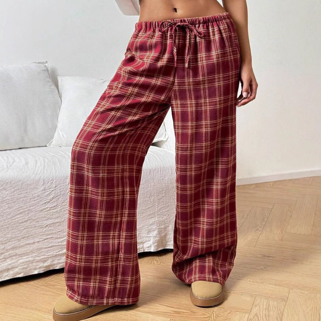 Casual checked lounge pants for ladies Chic und Stil