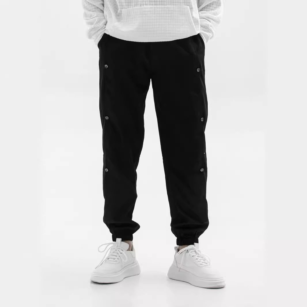 Men Stylish cargo pants with practical buttons and elastic waist Chic and Style