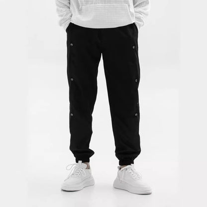 Men Stylish cargo pants with practical buttons and elastic waist Chic and Style