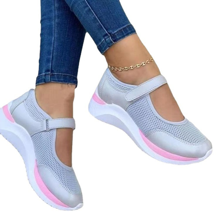 Baskets respirantes pour dames avec fermeture velcro et semelle amortissante Chic und Stil