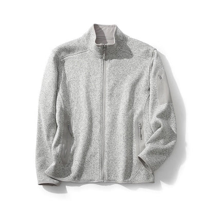 Veste en polaire pour femmes avec poches latérales zippées et col haut Chic & Stil