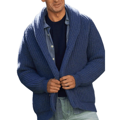 Cardigan en tricot pour hommes avec revers drapé Chic und Stil