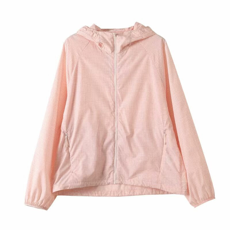 Veste de transition femme coupe-vent avec col à capuche ajustable Chic & Stil