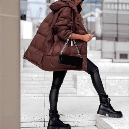 Dames Doudoune Oversized avec poches pratiques et col haut Chic und Stil