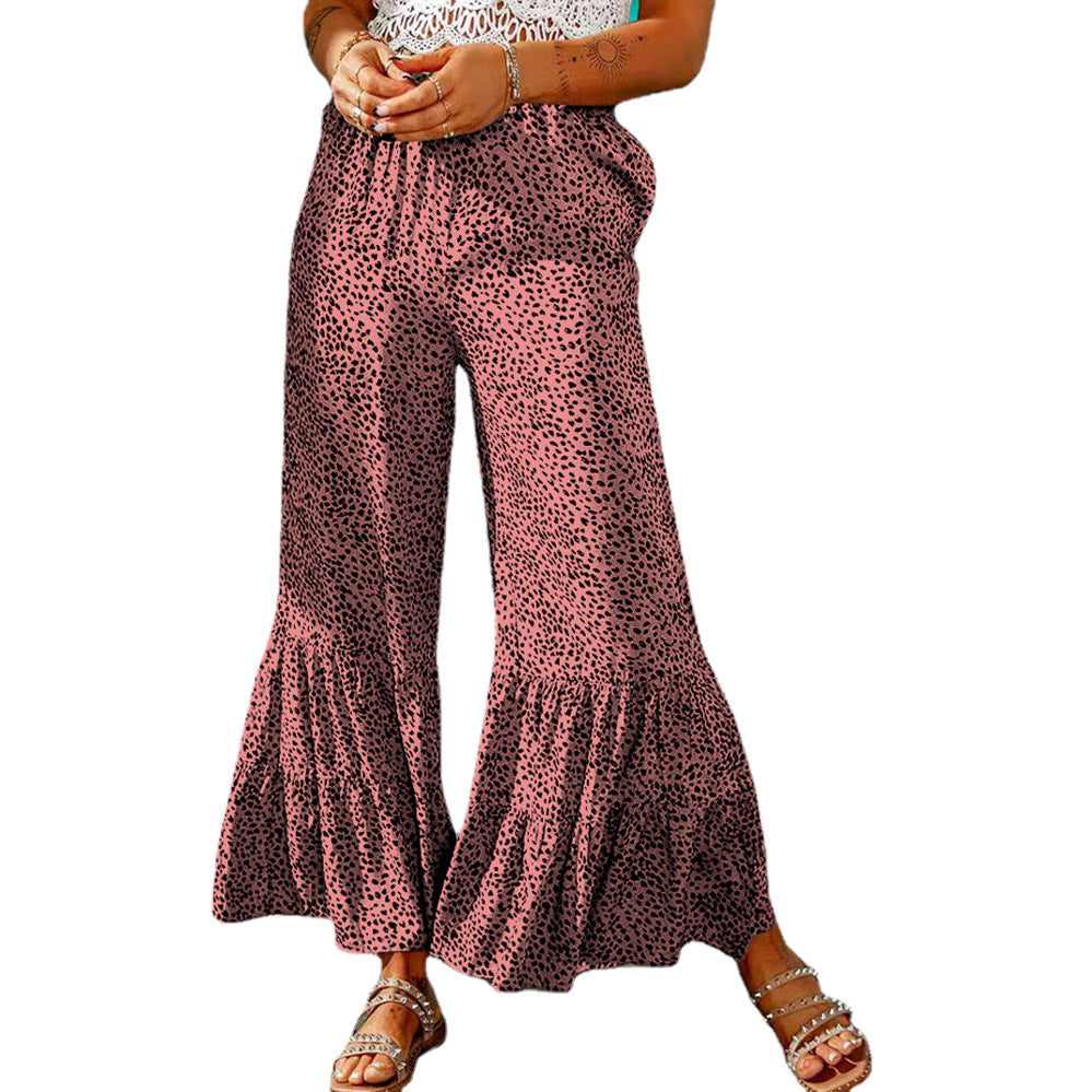 Wide leg palazzo pants for women with a voluminous hem and elastic waistband Chic and Style