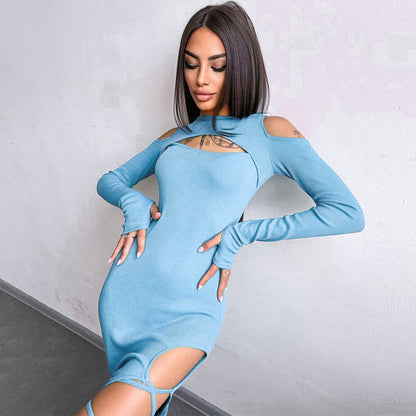 Femmes Robe maxi élégante sans épaules avec des bretelles raffinées Chic und Stil
