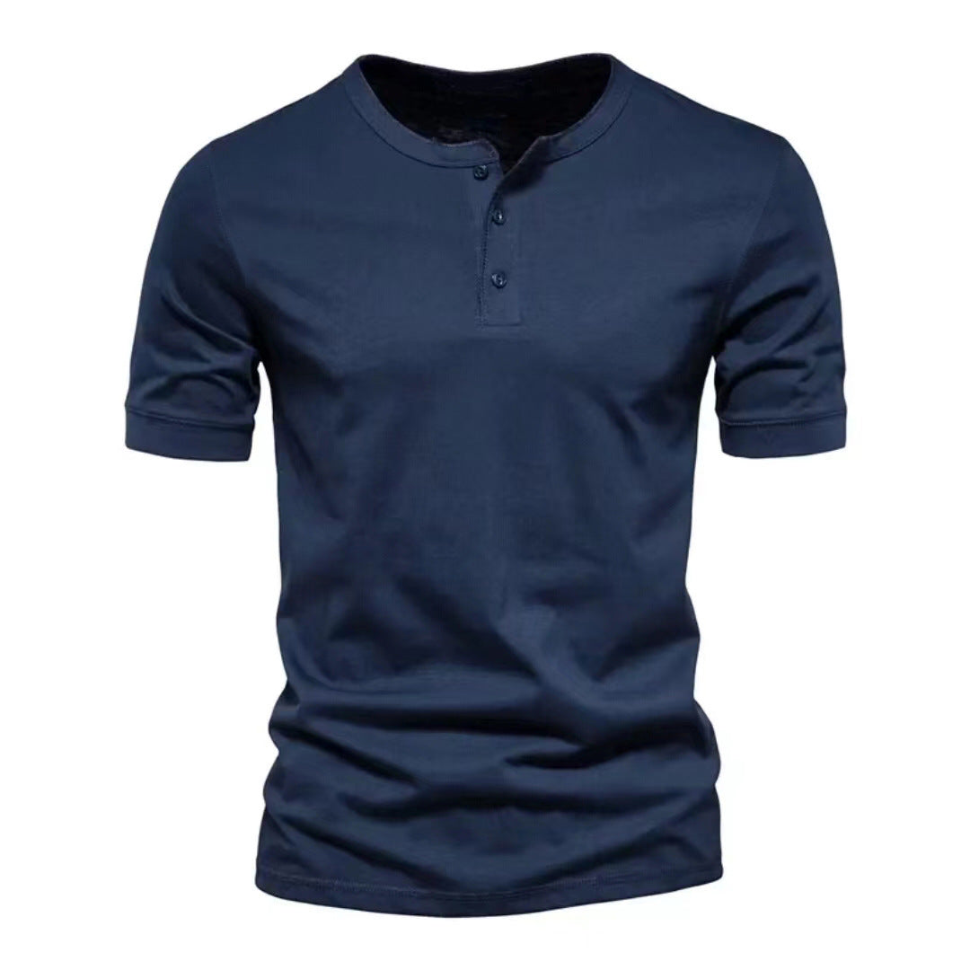 Chemise Henley à manches courtes pour hommes avec un design à la mode Chic und Stil