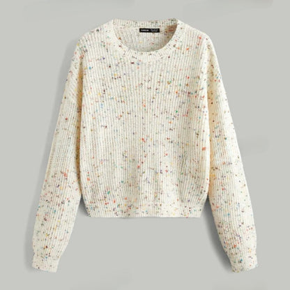 Pull-over à côtes décontracté pour femmes avec accents colorés Chic und Stil