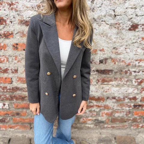 Blazer élégant et confortable pour femmes avec double boutonnière Chic und Stil
