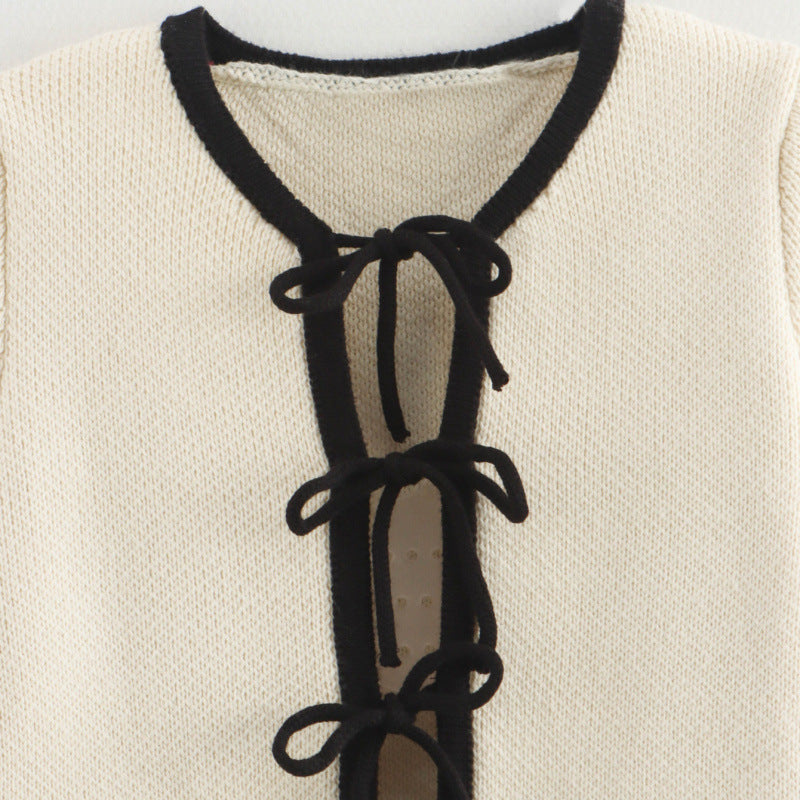 Dames élégante cardigan avec une belle ceinture à nouer Chic und Stil