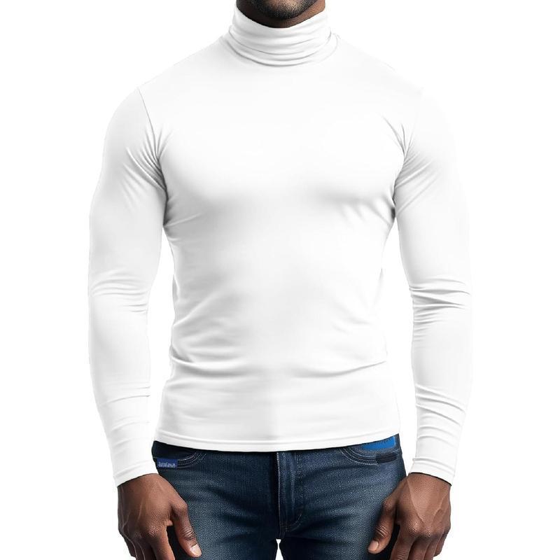 Breathable turtleneck t-shirt for men in soft jersey Chic und Stil