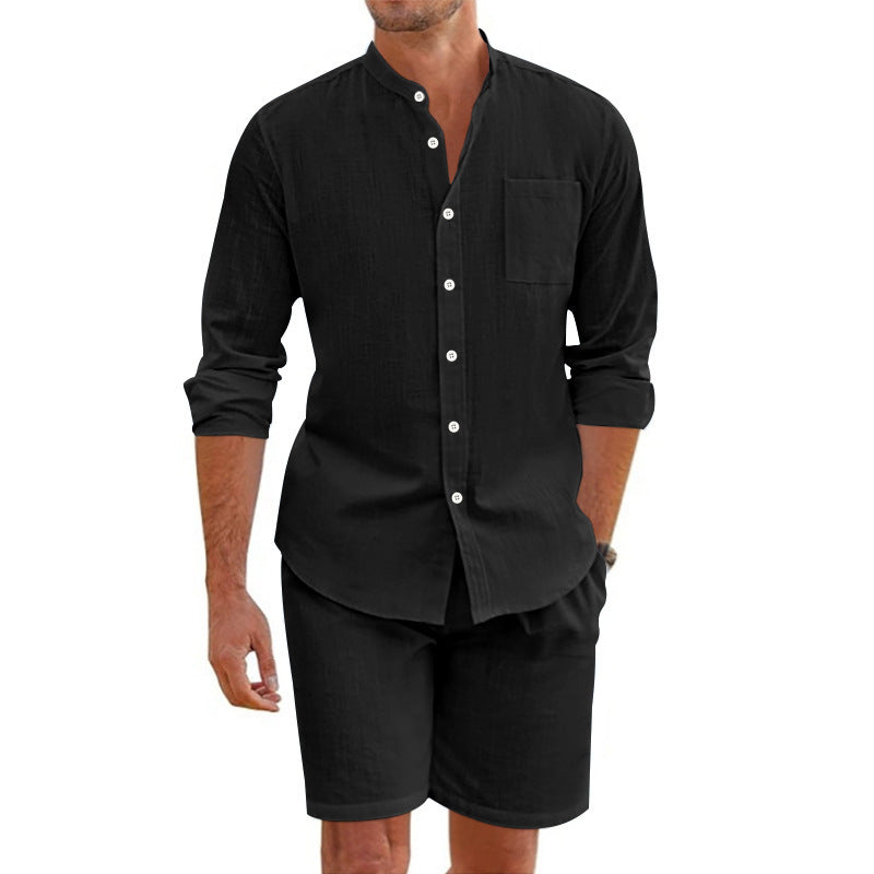 Tenue décontractée d'été pour hommes avec chemise et shorts au design minimaliste Chic und Stil