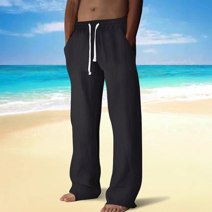 Casual beach pants for men with elastic waistband and practical pockets Chic and Style