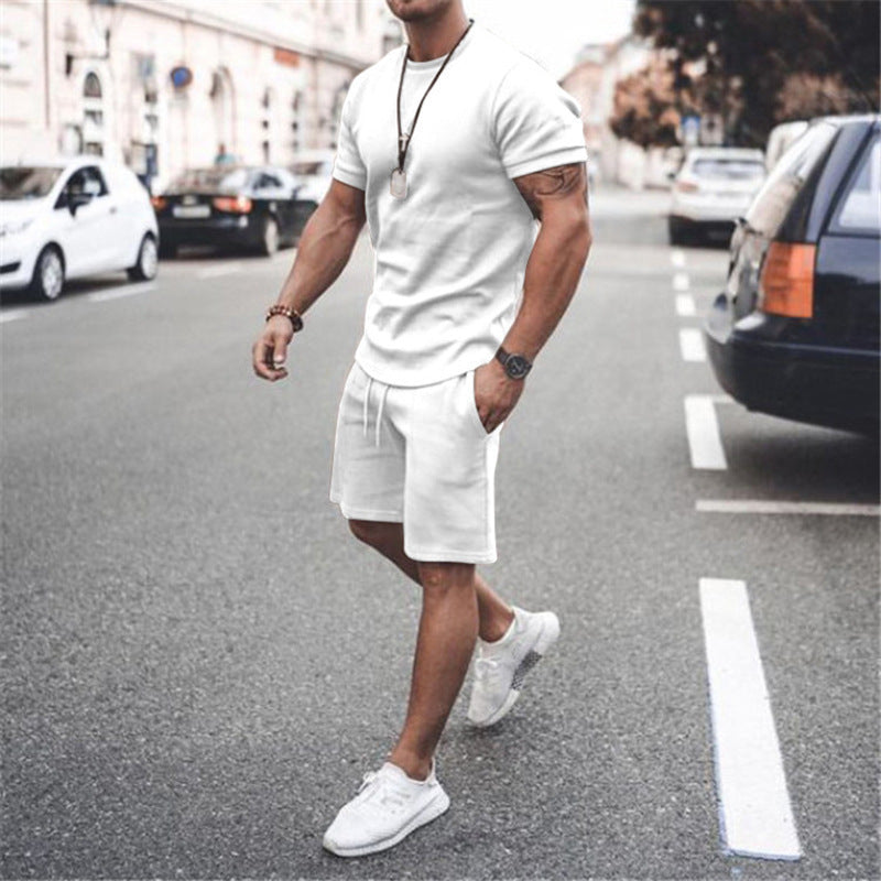 Ensemble d'été sportif pour hommes avec t-shirt respirant et shorts Chic und Stil