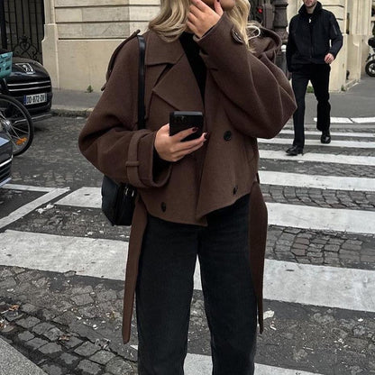 Oversized wool coat for women Chic und Stil