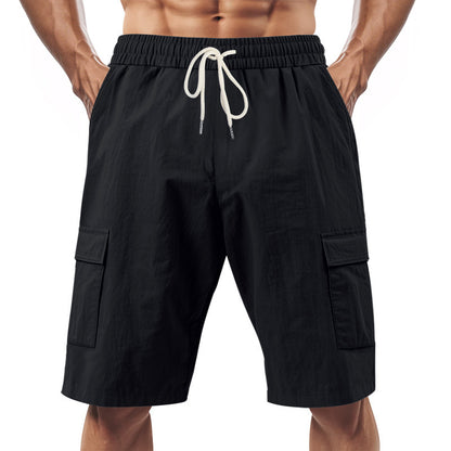Shorts cargo décontractées pour hommes avec ceinture élastique et poches latérales pratiques Chic und Stil