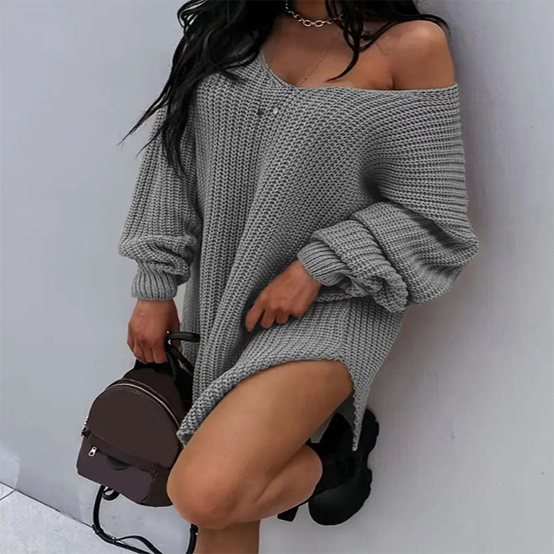 Pull-over en tricot surdimensionné pour femmes avec une coupe ample et des manches ouvertes Chic und Stil