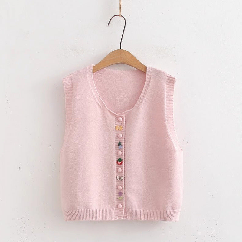 Blouse en tricot pour femmes avec col décoratif et appliqués faits main Chic und Stil