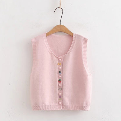 Blouse en tricot pour femmes avec col décoratif et appliqués faits main Chic und Stil