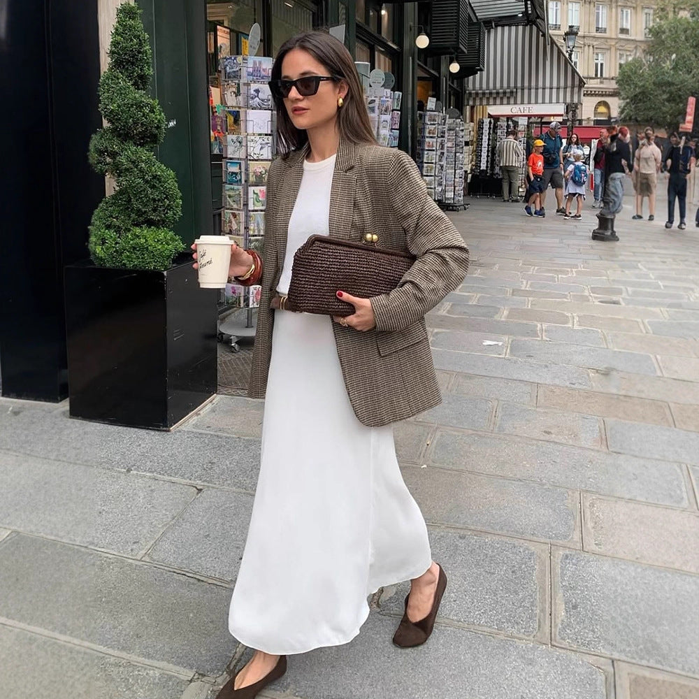 Dames Blazer à motif pied-de-coq Chic und Stil