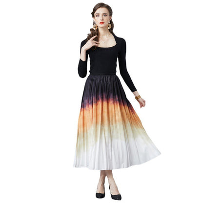 Jupe maxi plissée élégante Chic und Stil pour femmes