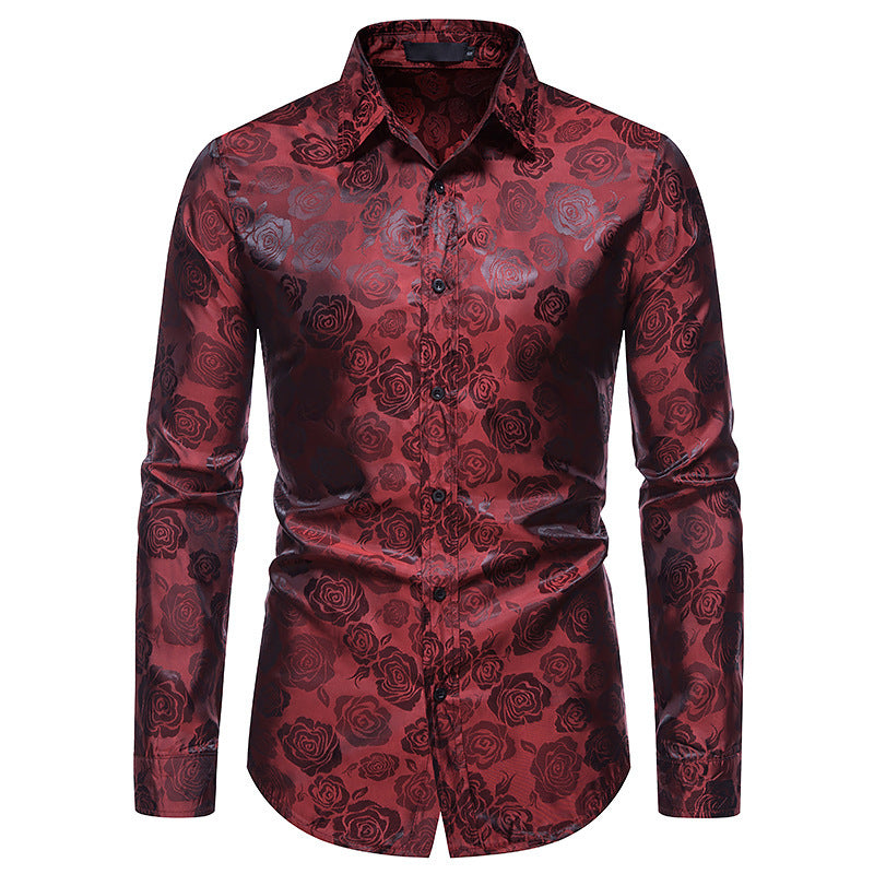 Chemise pour hommes avec des motifs floraux et un éclat élégant Chic und Stil