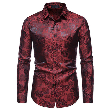Chemise pour hommes avec des motifs floraux et un éclat élégant Chic und Stil