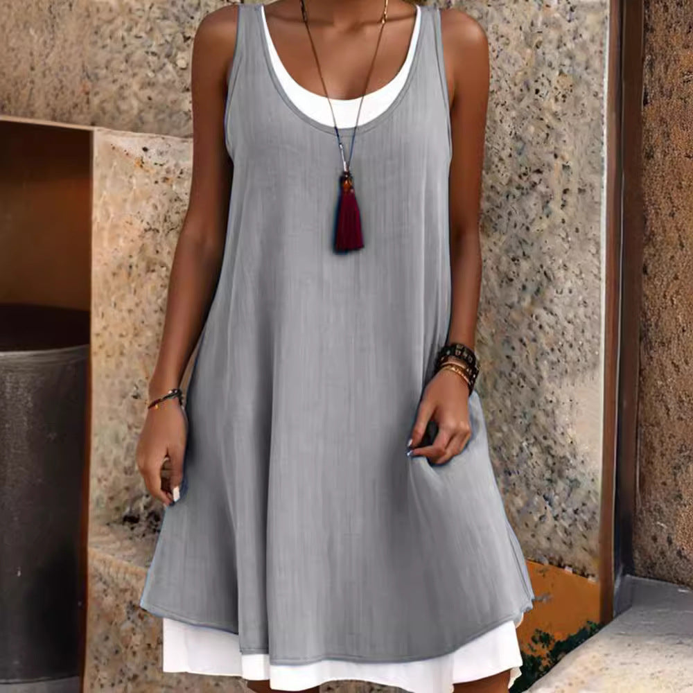 Robe de soleil légère à volants pour femmes Chic und Stil