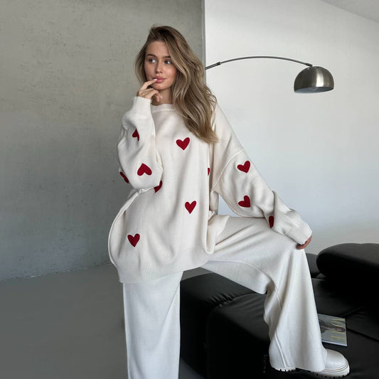 Pull oversized pour femmes avec motif cœur Chic und Stil