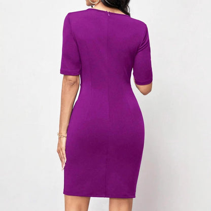Robe bodycon drapée élégante pour dames Chic und Stil