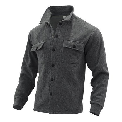 Veste en flanelle robuste pour hommes avec poches poitrine pratiques et col montant moderne Chic und Stil