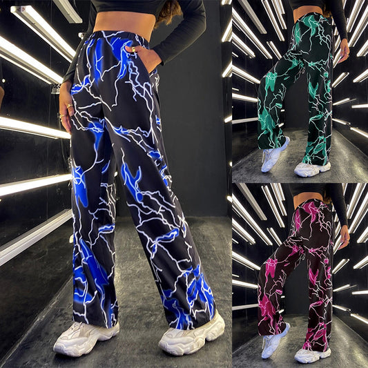 Women wide stylish pants with unique shine effect Chic and Style