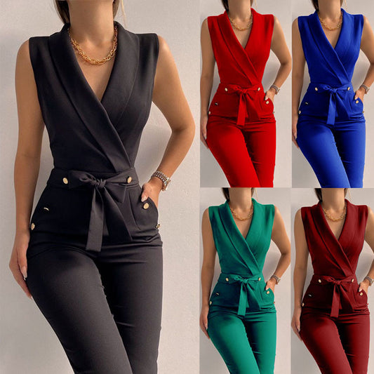 Robe femme avec ceinture à la taille et boutons élégants Chic und Stil