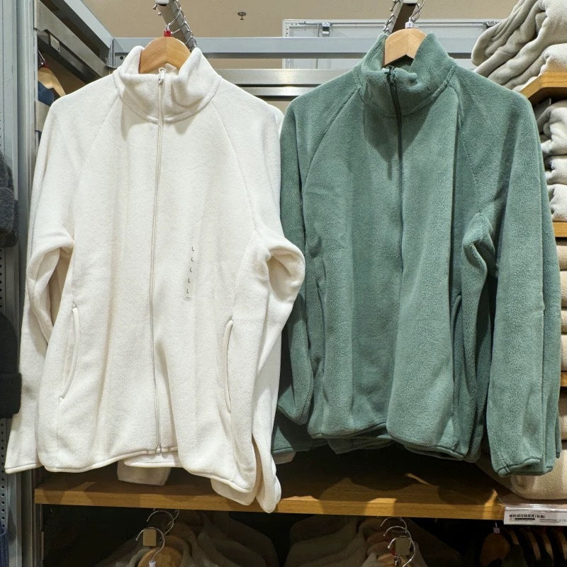 Veste en polaire pour femme avec col montant et poches latérales Chic & Stil