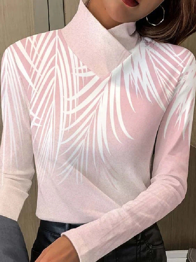 Blouse femme avec col montant élégant et imprimé floral Chic und Stil
