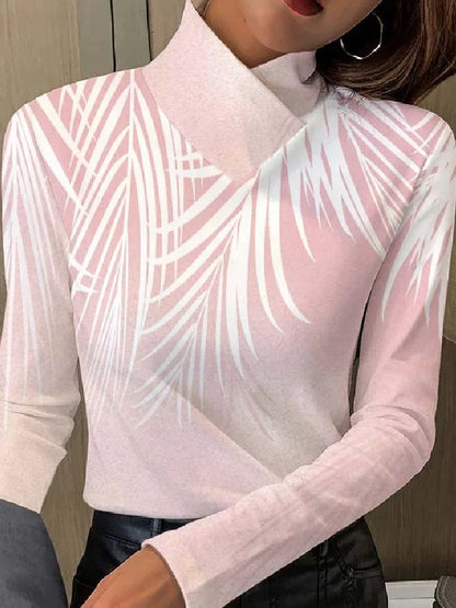 Blouse femme avec col montant élégant et imprimé floral Chic und Stil