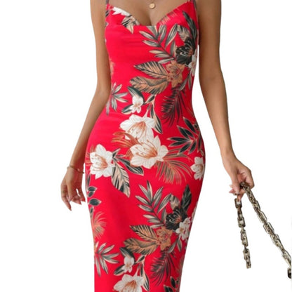 Robe midi bodycon florale Chic und Stil pour femmes