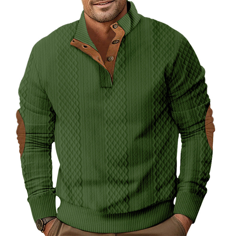 Pull en tricot tendance pour hommes avec une structure unique et col Chic und Stil