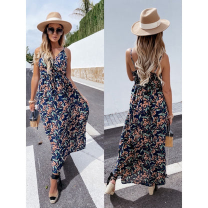 Robe Maxi Tropical Bohème Femme Chic und Stil
