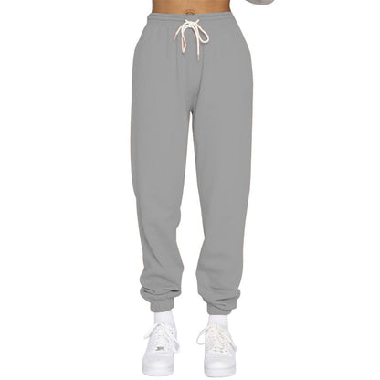 Casual women's sweatpants with high waist and drawstring Chic and Style