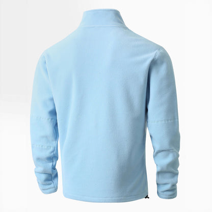 Men's Fleece Pullover with practical zip elements and high collar Chic and Style