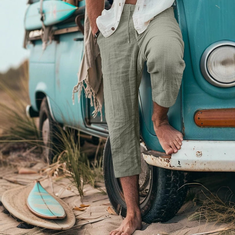 Chino pants for men with a relaxed fit and elastic waistband Chic und Stil