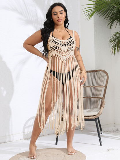 Dames crochet franges couvre-épaule plage Chic und Stil