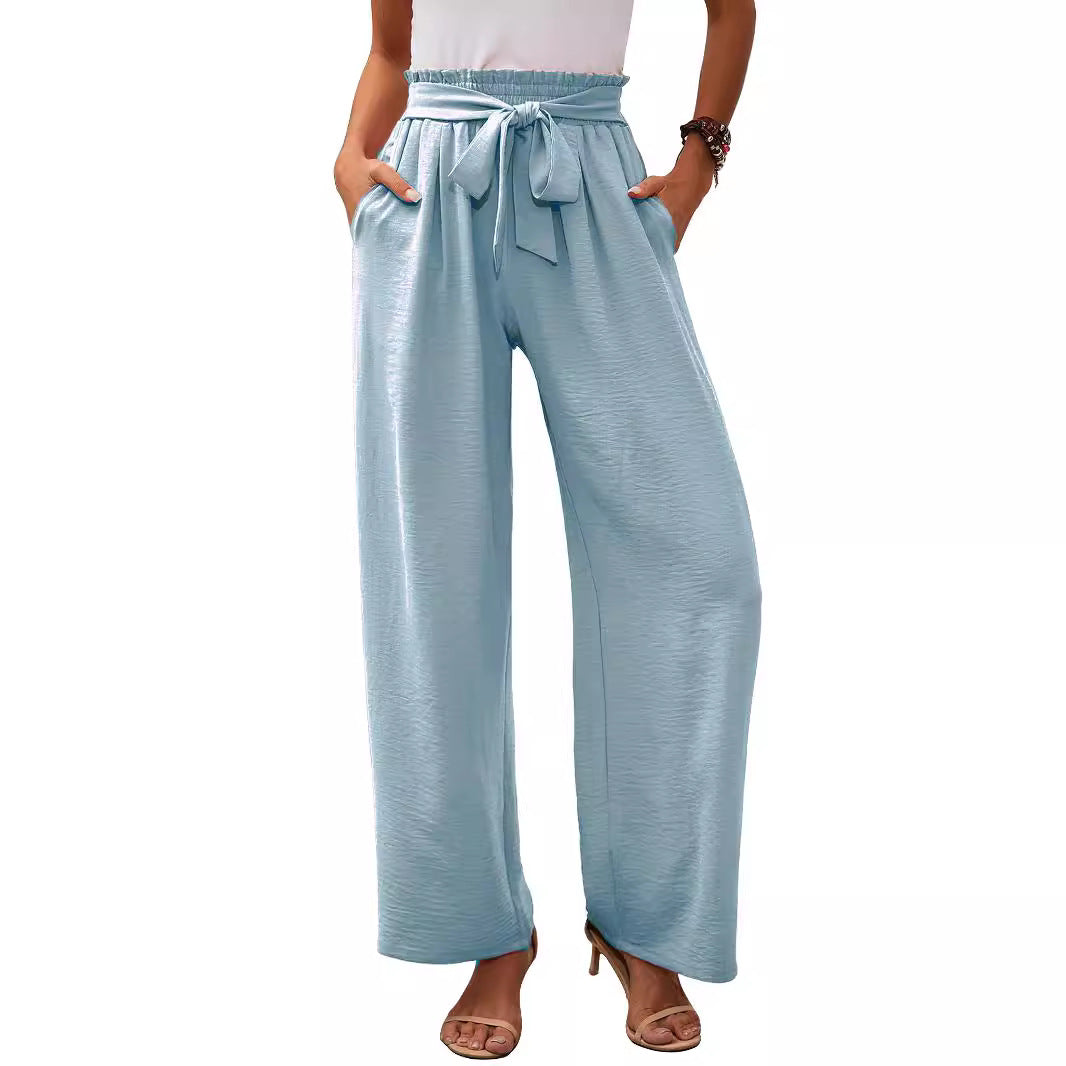 Wide palazzo pants for women with high waist and chic and stylish waistband