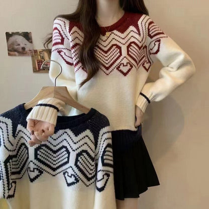 Pull en tricot confortable pour femmes avec motif graphique Chic und Stil