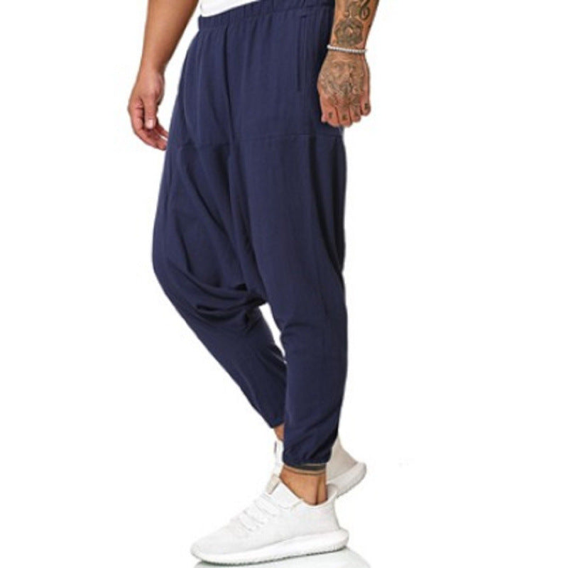 Light harem pants for men with elastic waistband and side pockets Chic and Style